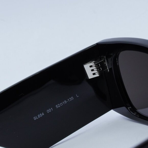 Saint Laurent SL654 001 Square Sunglasses - Black - Picture 9 of 14